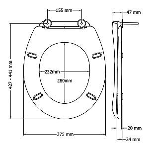 Capac vas WC Miscellaneous BEMIS BARLETTA STX WHITE 2200STX000