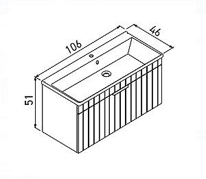 Dulap sub lavoar Orka Procida 105 Antracite