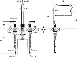 Robinet bucatarie Gessi INCISO Chrome 58701#031