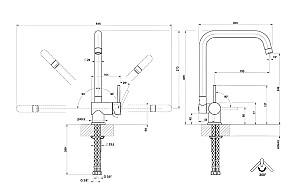 Robinet bucatarie Gessi OXYGENE Matte Black 50311#299