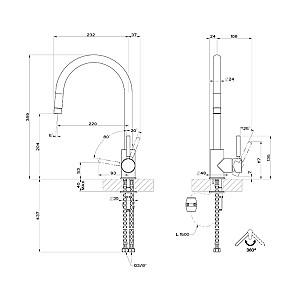 Robinet bucatarie Gessi NEUTRON Chrome (17120#031)