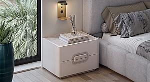 Noptiera Pereflex Traverta Alb