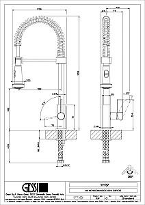 Robinet bucatarie Gessi MONACO Chrome 17157#031