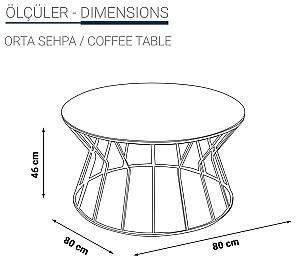 Masuta de cafea, reviste Pereflex Kum