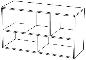 Raft de perete KMK Sharm 0722.6 stejar sonoma/alb lucios