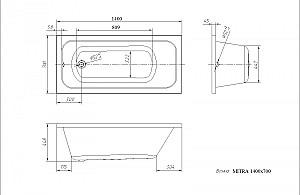Cadă de baie VentoSpa Mitra 1400x700