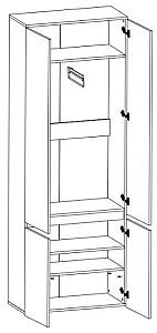 Antreu Yasen London Cașmir (Bej) / Antracit (Gri)