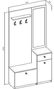 Antreu Yasen Bristol 2 Stejar Kreft Alb / Grafit Gri
