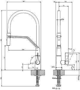 Robinet bucatarie Gessi PROTON Chrome 17191#031