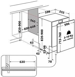 Masina de spalat vase incorporabilă Whirlpool WH8IA15AM6L0