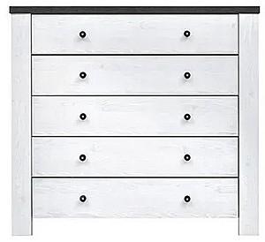 Comoda Yasen Antverpen II 5S Frasin Inzapezit / Stejar Morena