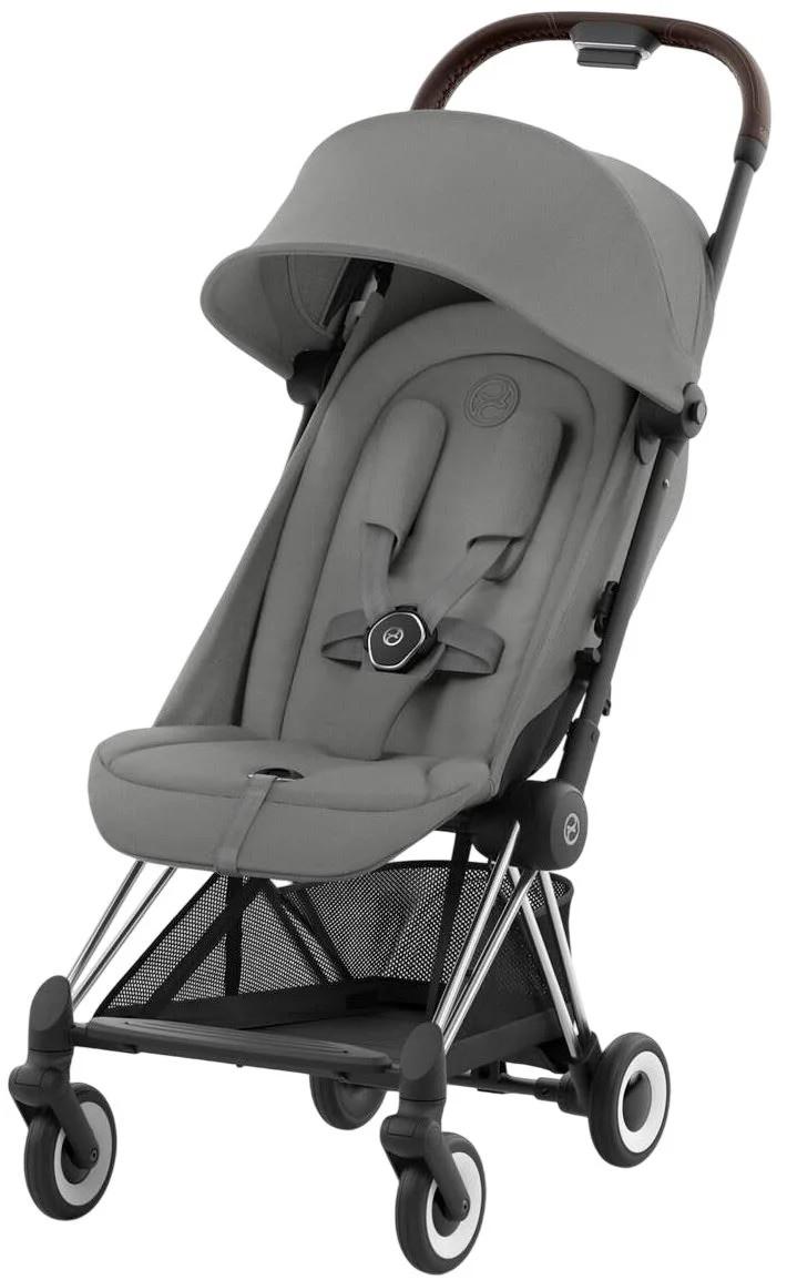 Carucior de plimbare Cybex Coya Chrome Dark Brown Mirage Grey Dark Grey