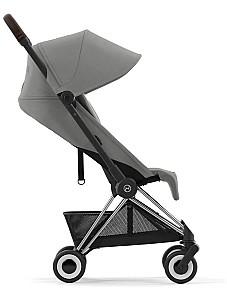 Carucior de plimbare Cybex Coya Chrome Dark Brown Mirage Grey Dark Grey