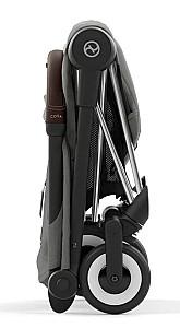 Carucior de plimbare Cybex Coya Chrome Dark Brown Mirage Grey Dark Grey