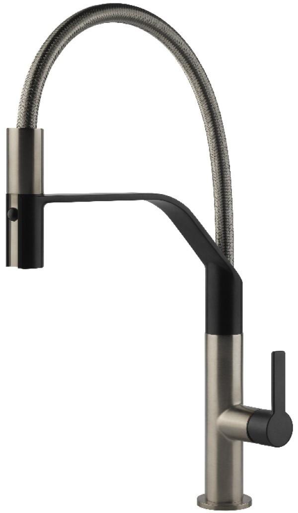 Robinet bucatarie Gessi MESH Finox Brushed Nickel /Matte Black 60005#599