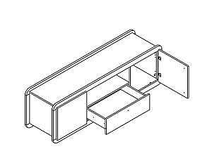 Living Yasen Ski Nimphea Alb/Stejar Appalachi(Maro)
