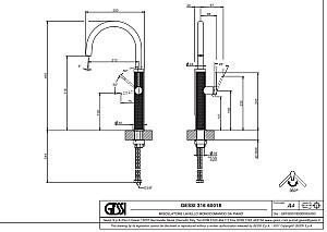 Robinet bucatarie Gessi Copper Brushed PVD 60018#708