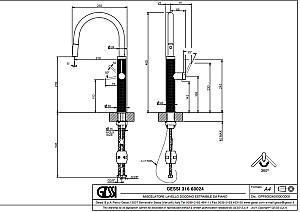 Robinet bucatarie Gessi Steel Brushed 60024#239