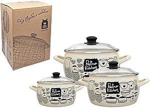 Set vase de gatit Metalac Retro 3buc