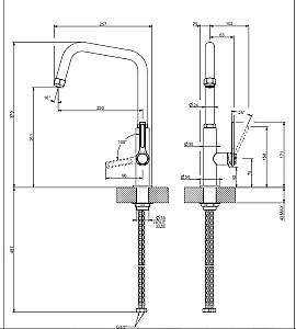 Robinet bucatarie Gessi OFFICINE Chrome 60051#031
