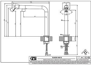 Robinet bucatarie Gessi FISSO Finox Brushed Nickel 60073#149