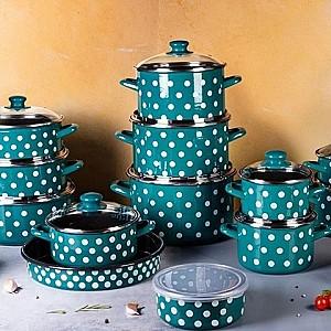 Cratita Metalac Green Dots 4 l