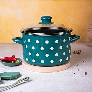Cratita Metalac Green Dots 4 l