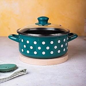 Cratita Metalac Green Dots 3.5 l