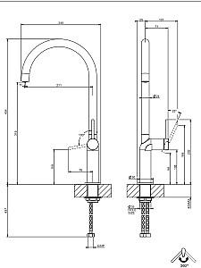 Robinet bucatarie Gessi STELO Matte Agave 60301#276