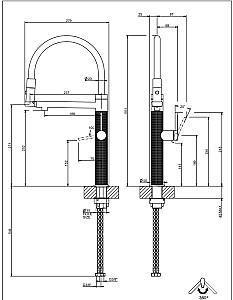 Robinet bucatarie Gessi Matte Black 60214#299