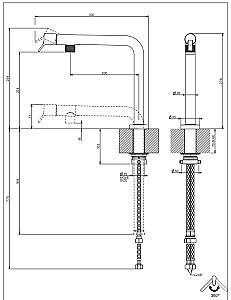 Robinet bucatarie Gessi SUGGIU Gold Brushed PVD 60071#716