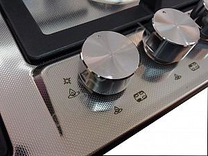 Plita incorporabila combinata Tornado TEXTUR6045 COMBI Iron Inox