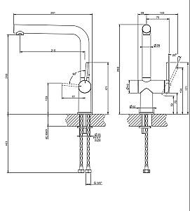 Robinet bucatarie Gessi INEDITO Chrome 60431#031