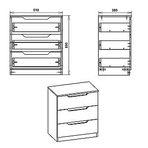 Comoda KompaniT 3M Nimfea Alba