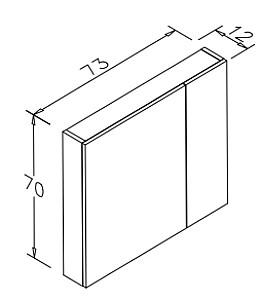 Dulap de baie Orka Bafa 85 White