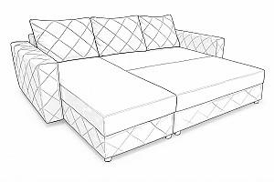 Canapea coltar Aurus Cristal 255x150 cm (tick-tac) Maro