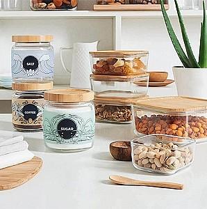 Recipiente pentru condimente Bormioli Rocco Giara Bamboo "Coffe"