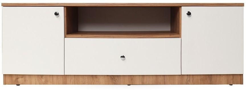 Tumba pentru televizor Andra Eterna alb/stejar vesnic (LTV-C1Ms-50)