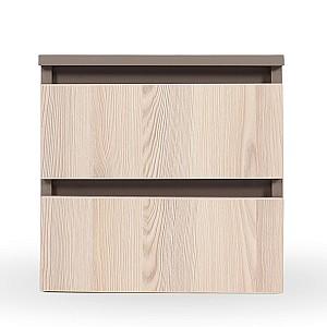 Comoda Andra cu 2 sertare alb/gri inchis (OT-A2XSS-10)