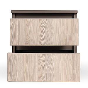 Comoda Andra cu 2 sertare alb/gri inchis (OT-A2XSS-10)