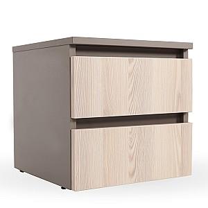 Comoda Andra cu 2 sertare alb/gri inchis (OT-A2XSS-10)