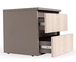 Comoda Andra cu 2 sertare alb/gri inchis (OT-A2XSS-10)