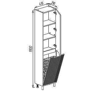 Dulap penal Bayro Positano Alb Drept