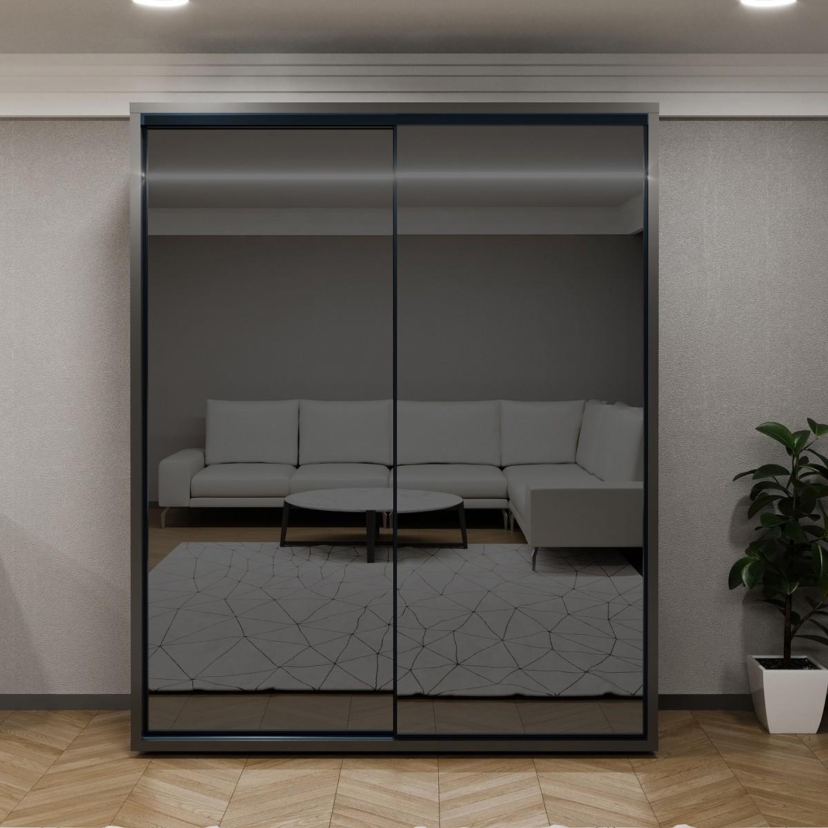 Dulap-cupe Bayro Parma Graphite Antracit (Gri) 1800