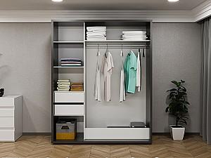 Dulap-cupe Bayro Parma Graphite Antracit (Gri) 1800