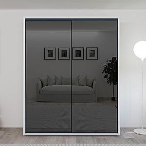 Dulap-cupe Bayro Parma Graphite Alb 1800