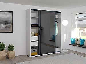 Dulap-cupe Bayro Parma Graphite Alb 1800