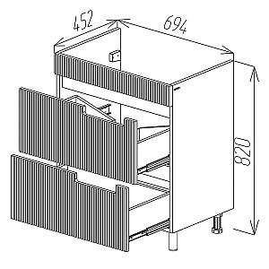 Dulap sub lavoar Bayro Positano Argo 700 Alb