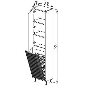 Dulap penal Bayro Positano Alb Stang