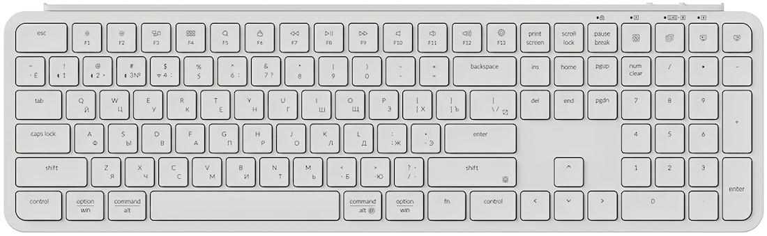 Tastatura Keychron B6 Pro Ultra-Slim Ivory White (B6P-K8-RU)